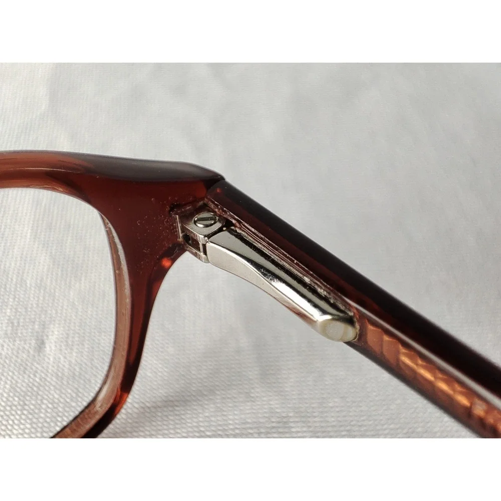 Vintage ROMCO Brown‎ Acetate Eyeglass Frames 19-55 USA Military 5 1/2